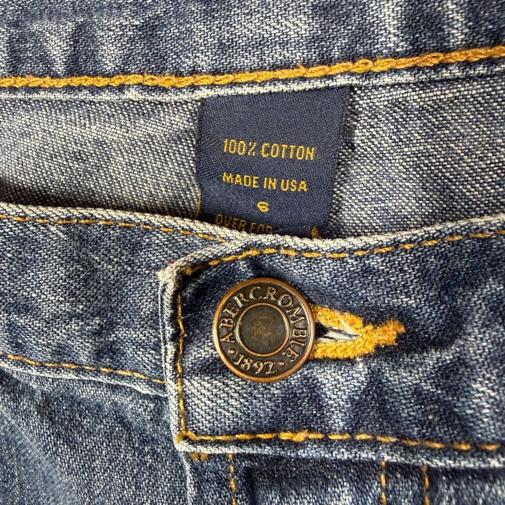 Abercrombie & Fitch 1892 Vintage Bootcut Jeans Indigo Blue Button Fly Size 6 - Picture 3 of 11